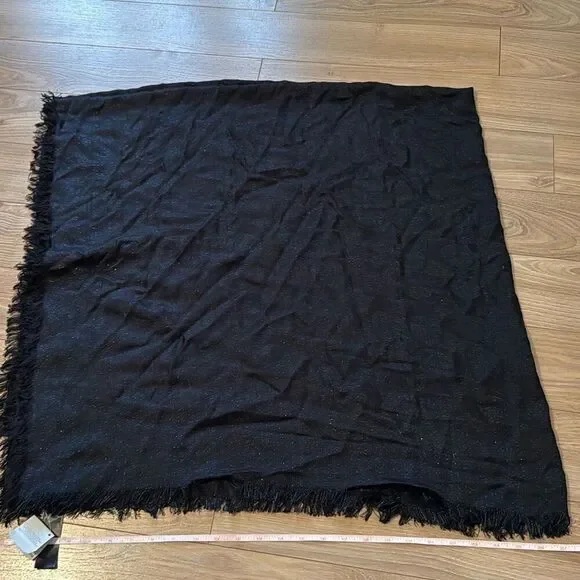 NWT‎ Coach vintage black monogram sparkly scarf 107x107 - Picture 5 of 7